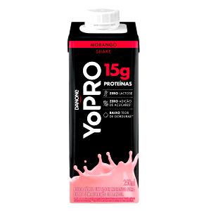 Quantas calorias em 100 ml Yopro Bebida Láctea Morango?