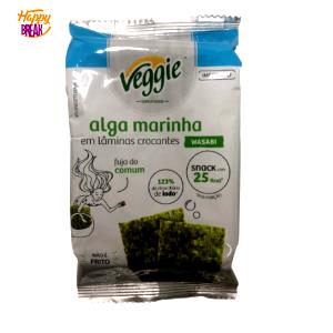 Quantas calorias em 11 lâminas (5 g) Alga Marinha Wasabi?