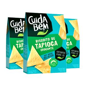 Quantas calorias em 12 unidades (25 g) Biscoito de Tapioca Crocante (25g)?