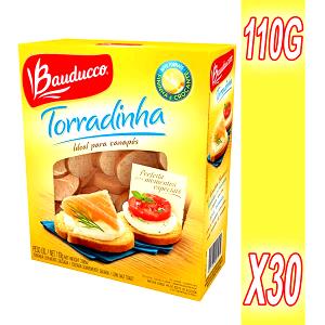 Quantas calorias em 15 unidades (30 g) Torradas Canapés?