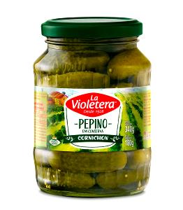 Quantas calorias em 15 unidades (50 g) Pepino Cornichon em Conserva?