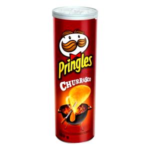 Quantas calorias em 16 unidades (25 g) Pringles Churrasco?