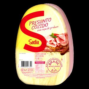 Quantas calorias em 2 1/2 fatias (40 g) Presunto Cozido com Capa de Gordura?