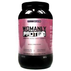 Quantas calorias em 2 1/2 medidas dosadoras (45 g) Womanly Protein?