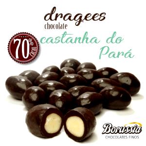 Quantas calorias em 2/3 unidade (25 g) Chocolate 80% Cacau com Castanha do Pará?