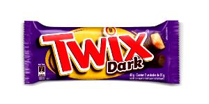 Quantas calorias em 2 barras (40 g) Twix Dark?