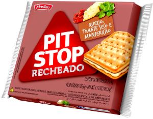 Quantas calorias em 2 biscoitos (26,4 g) Pit Stop Recheado Queijo, Tomate Seco e Manjericão?