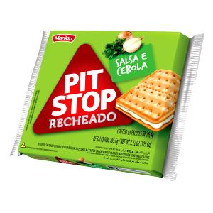 Quantas calorias em 2 biscoitos (26,4 g) Pit Stop Recheado Salsa e Cebola?