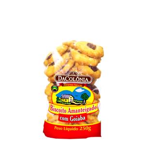 Quantas calorias em 2 biscoitos (30 g) Biscoito Amanteigado com Goiaba?