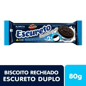 Quantas calorias em 2 biscoitos (30 g) Escureto Duplo Recheio?