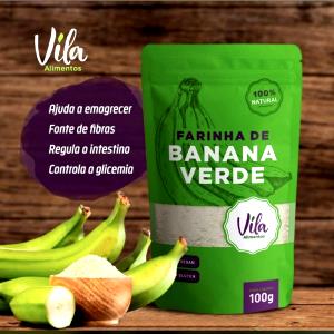 Quantas calorias em 2 colher de sopa (25 g) Farinha de Banana Verde?