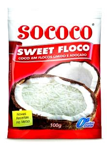 Quantas calorias em 2 colheres de chá (12 g) Coco em Flocos Úmido?