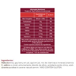 Quantas calorias em 2 colheres de sobremesa (15 g) Detox Goji?