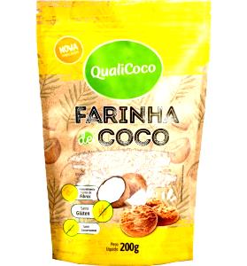 Quantas calorias em 2 colheres de sooa (12 g) Farinha de Coco?