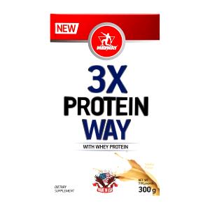 Quantas calorias em 2 colheres de sopa (25 g) 3X Protein Way?