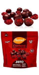 Quantas calorias em 2 colheres de sopa (25 g) Cranberry Coberta com Chocolate?