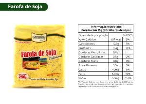 Quantas calorias em 2 colheres de sopa (25 g) Farofa de Soja?