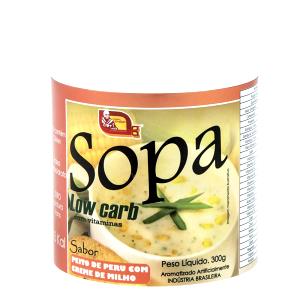 Quantas calorias em 2 colheres de sopa en 250ml de agua (18 g) Sopa Detox Instantânea?