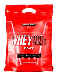 Quantas calorias em 2 dosadores (30 g) Whey 100% Pure Cookies & Cream?