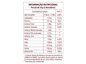 Quantas calorias em 2 dosadores (35 g) Pea Protein Raw?