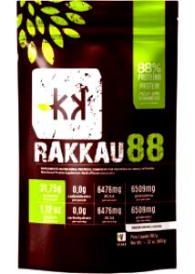 Quantas calorias em 2 dosadores (36 g) Rakkau 88 Cacau?