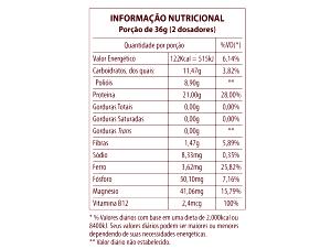 Quantas calorias em 2 dosadores (36 g) Rice Protein Baunilha?