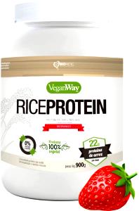 Quantas calorias em 2 dosadores (36 g) Rice Protein Morango?