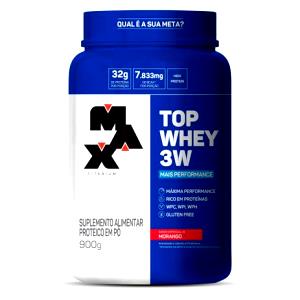 Quantas calorias em 2 dosadores (40 g) Top Whey 3W (Mais Performance) Morango?