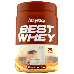 Quantas calorias em 2 dosadores medida (37 g) Best Whey Original com Café?
