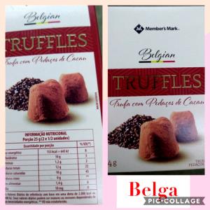 Quantas calorias em 2 e 1/2 unidades (25 g) Trufa com Cookies?