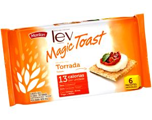 Quantas calorias em 2 fatias (25 g) Magic Toast Lev Laranja?