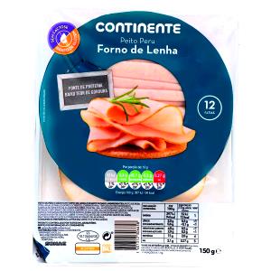 Quantas calorias em 2 fatias e meia(100 gramas) (100 g) Peito de Peru?