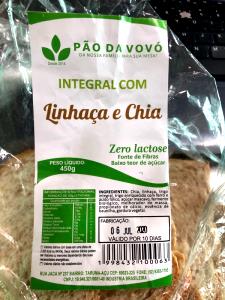 Quantas calorias em 2 fatias Pão Integral com Chia e Linhaça?