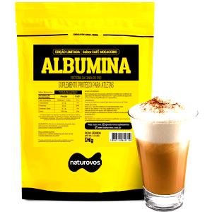 Quantas calorias em 2 medidas (28 g) Albumina Café Mocaccino?