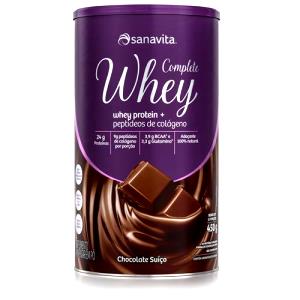 Quantas calorias em 2 medidas (30 g) Complete Whey Chocolate Suíço?