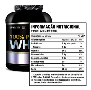 Quantas calorias em 2 medidas (30 g) Pro Pure Whey?