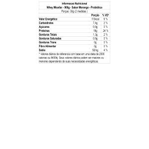 Quantas calorias em 2 medidas (30 g) Whey Micellar Morango?