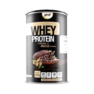 Quantas calorias em 2 medidas dosadoras (35 g) Whey Protein Cacau e Maca Peruana?