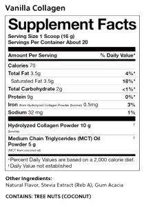 Quantas calorias em 2 medidores (10 g) MCT?