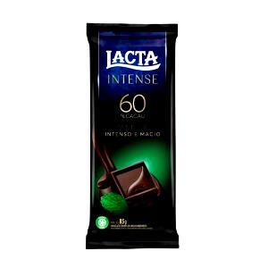 Quantas calorias em 2 quadradinhos (25 g) Chocolate Intense Menta 60%?
