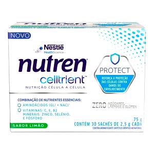 Quantas calorias em 2 sachês (5 g) Nutren Celltrient?