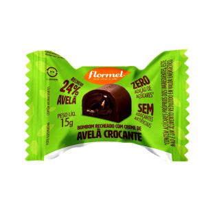 Quantas calorias em 2 unidades (25 g) Bombom Avelã Zero Açúcar?