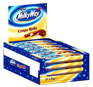 Quantas calorias em 2 unidades (25 g) Milky Sticky?