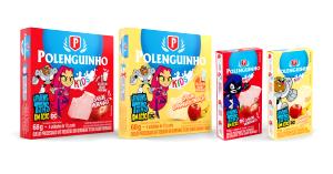 Quantas calorias em 2 unidades (30 g) Polenguinho Kids Sabor Banana e Maçã?