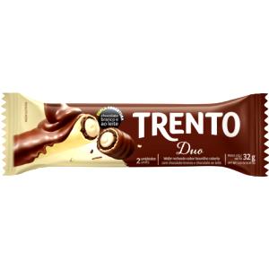 Quantas calorias em 2 unidades (32 g) Trento Duo?