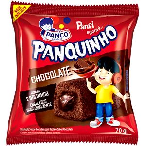Quantas calorias em 2 unidades (70 g) Panfi Chocolate com Chocolate?