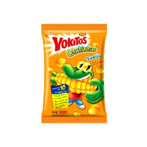 Quantas calorias em 2 xícaras (25 g) Yokitos Conchinha Sabor Queijo?