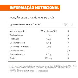 Quantas calorias em 2 xícaras de chá (25 g) Conchinhas de Presunto?