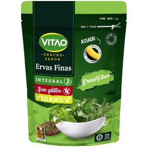 Quantas calorias em 2 xícaras de chá (25 g) Snacks Ervas Finas Vegano?