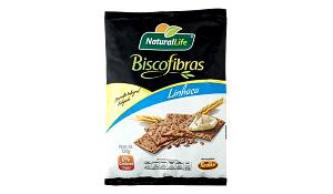 Quantas calorias em 20 biscoitos (25 g) Biscofibras Linhaça?